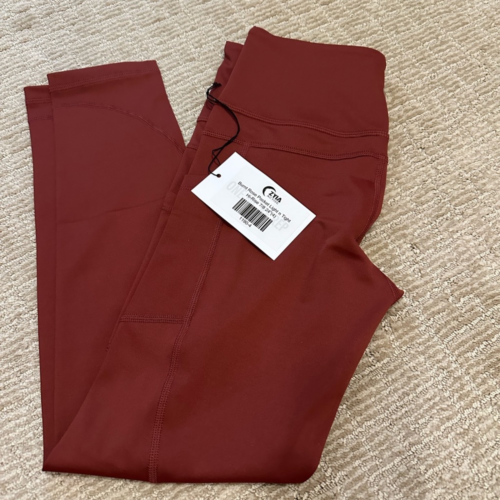 NWT 4 Zyia Burnt Rose Light n Tight 7/8 24”